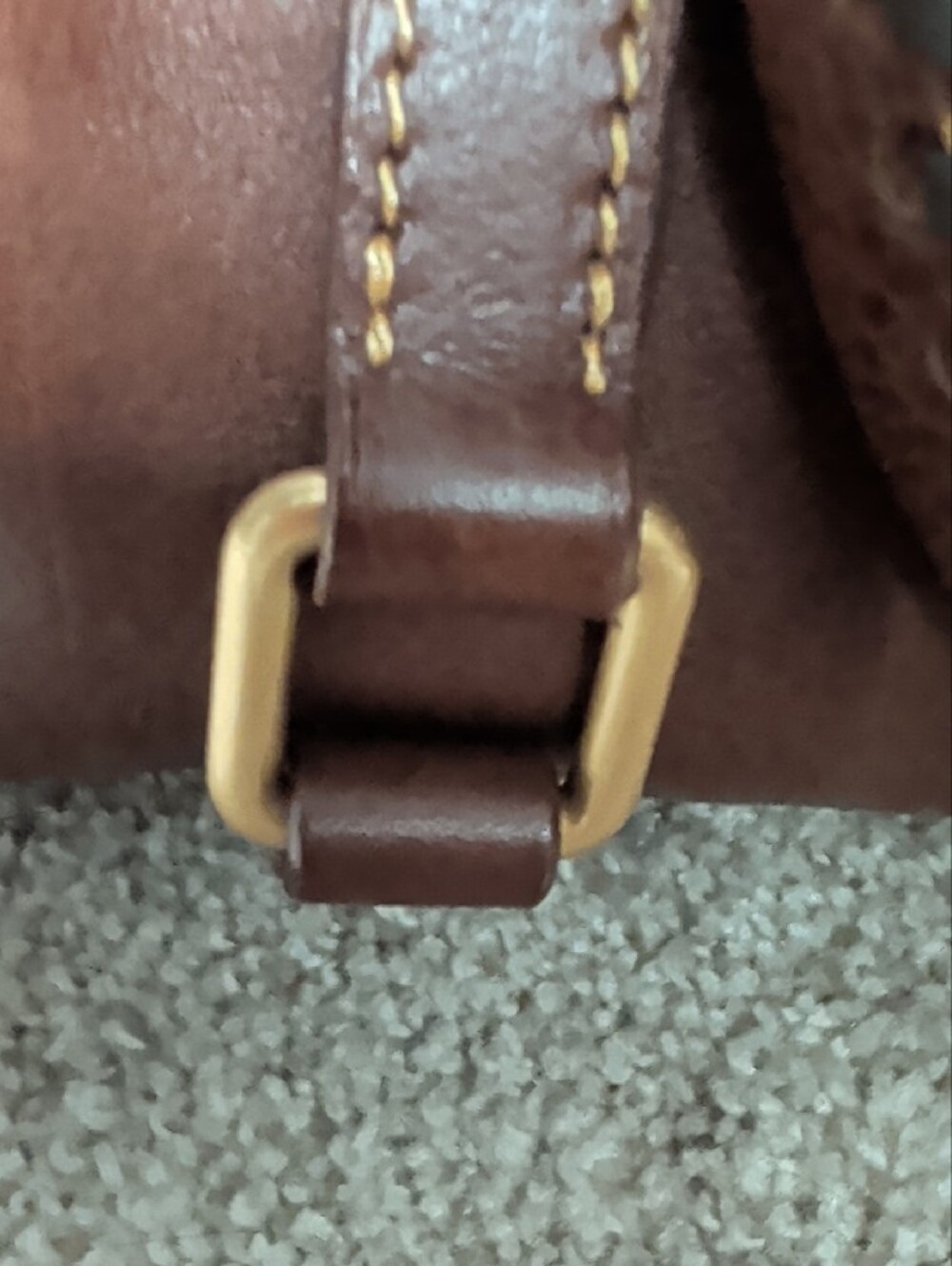 Dooney & Bourke Brown Leather Shoulder Bag with Green Interior - Picture 7 of 15